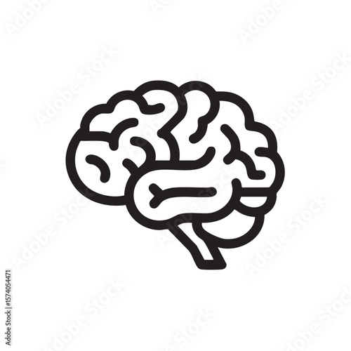 Brain graphic for education and mental health awareness
