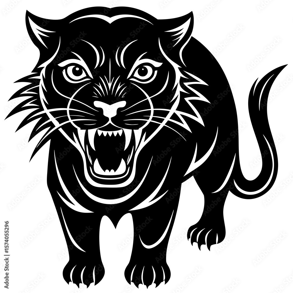 Naklejka premium tiger head vector