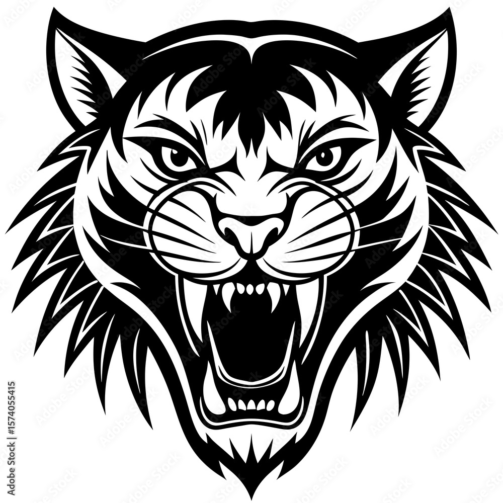 Obraz premium lion head vector