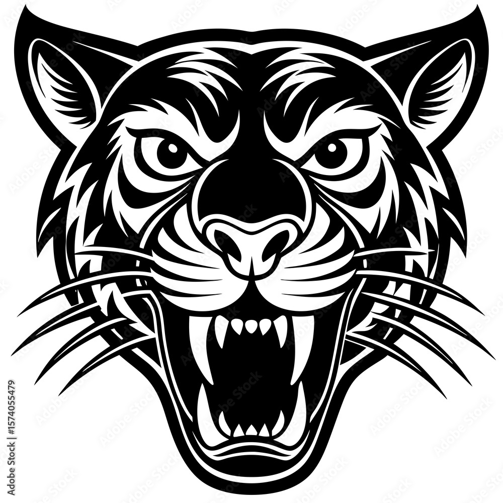 Obraz premium tiger head vector