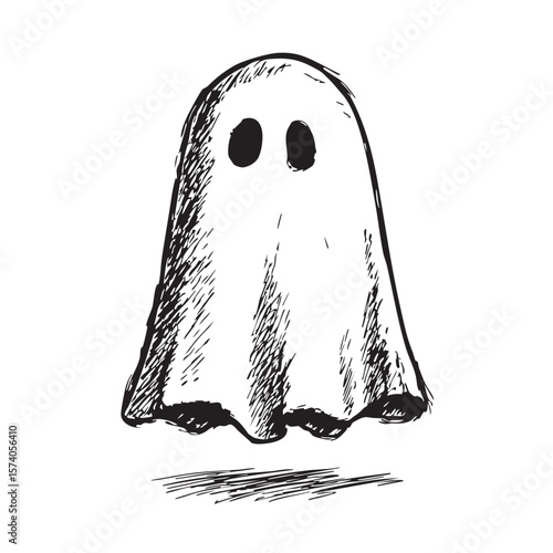 Whimsical ghost character for Halloween decoration and storytelling