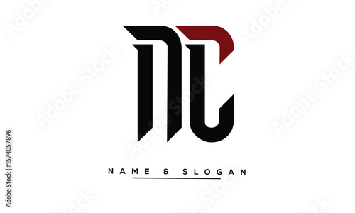 NC, CN Abstract Letters Logo Monogram