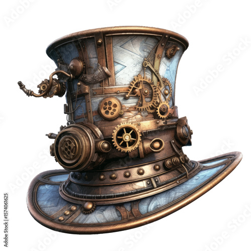old rusty steampunk hat