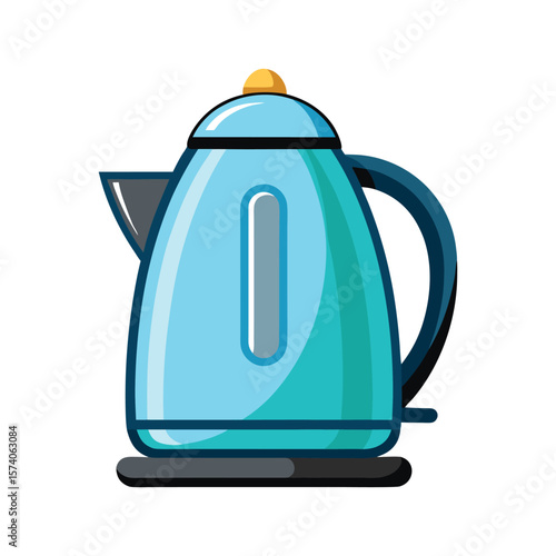 Electric kitchen kettle appliance isolated on white background for tea and coffee