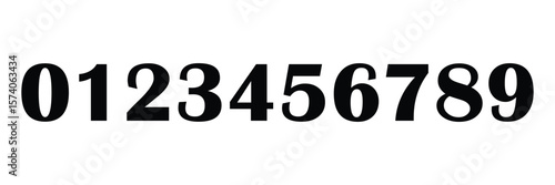 Set of brush stroke, marker textured numbers. numbers 1, 2, 3, 4, 5, 6, 7, 8, 9, 0. stylish hand draw brush painted numbers set. bold brush drawn grunge. dirty texture vector. rough brush strokes. 
