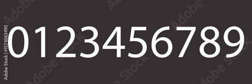 Set of brush stroke, marker textured numbers. numbers 1, 2, 3, 4, 5, 6, 7, 8, 9, 0. stylish hand draw brush painted numbers set. bold brush drawn grunge. dirty texture vector. rough brush strokes. 