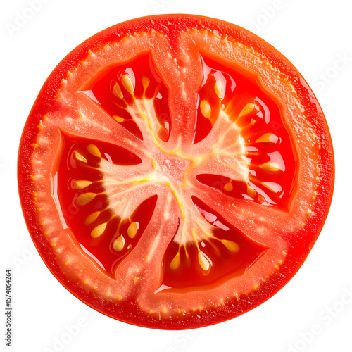 Wallpaper Mural Tomato Section: A vibrant and delicious cross-section of a ripe, juicy tomato, showcasing its inner beauty and inviting culinary potential.  Torontodigital.ca