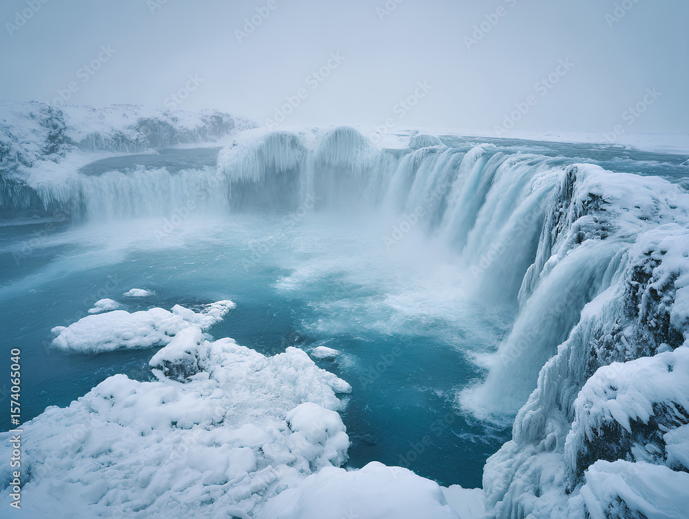 Obraz premium waterfall in winter
