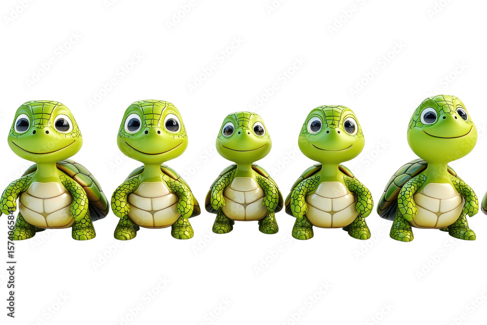 A 3D cartoon turtle character, isolate on white background, perfect for fun and educational designs. PNG A 3D cartoon turtle character, isolate on white background, perfect for fun and educational designs. PNG