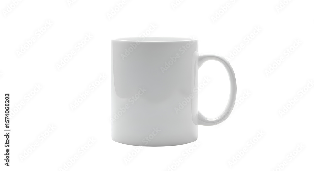 Fototapeta premium Create Stunning Designs on a White Mug with Transparent Background