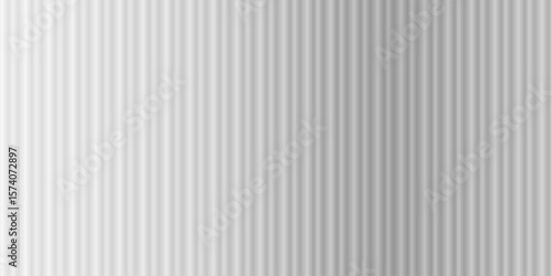 White ribbed glass texture with soft grey frosted acrylic and wavy reeded surface. Close-up of a fluted door window. The airy, delicate design creates a light, elegant feel — vector illustration.