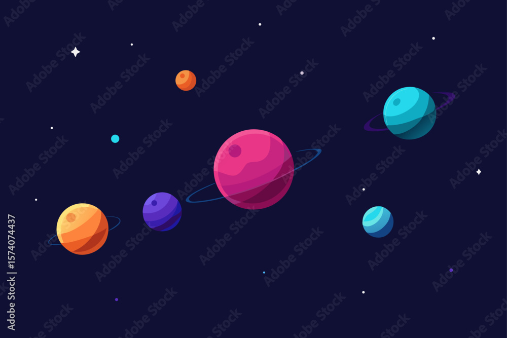 Fototapeta premium solar system in space