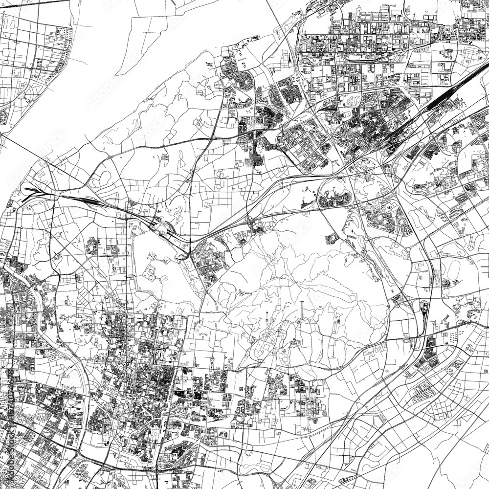 Fototapeta premium 3D illustration of city and urban in Nanjing China