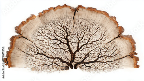 Tree Wood Cut Isolated on White Background

