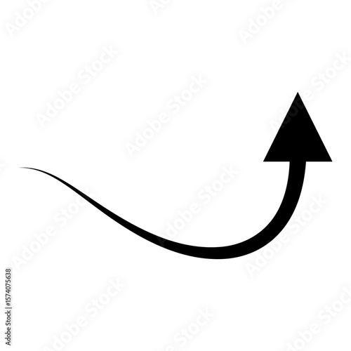 Red arrow symbol on white background representing business success and growth