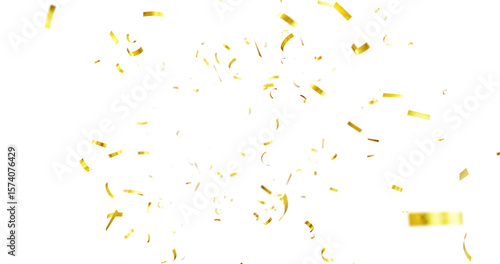 golden falling confeti on transparent background. Holiday confetti, 3D Dynamic golden confetti. 3d render Golden confetti burst for celebrate isolated on transparent background. confeti png,