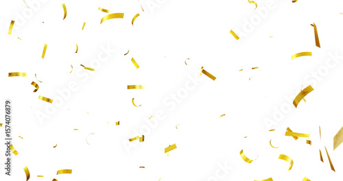 golden falling confeti on transparent background. Holiday confetti, 3D Dynamic golden confetti. 3d render Golden confetti burst for celebrate isolated on transparent background. confeti png,