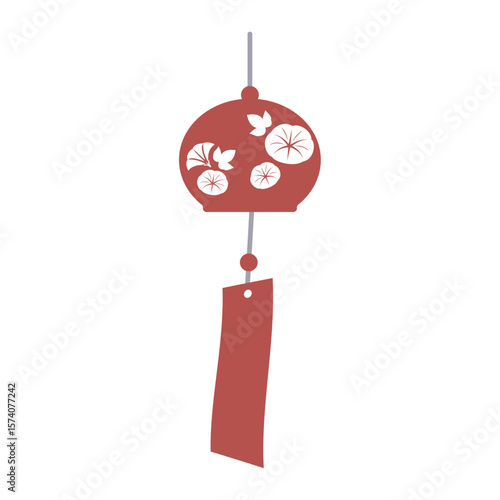 Wind Chime Icon – Japanese Seasonal Motif (Vector)