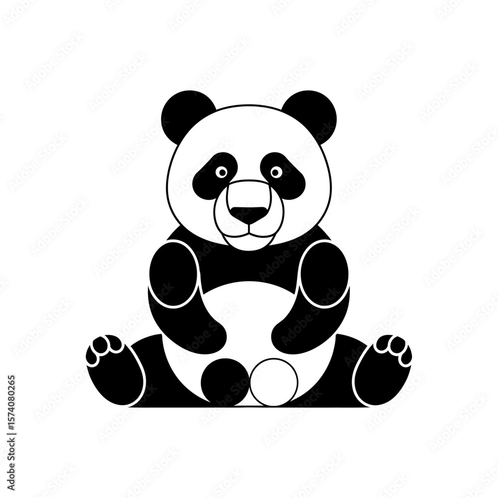 Obraz premium Panda logo vector