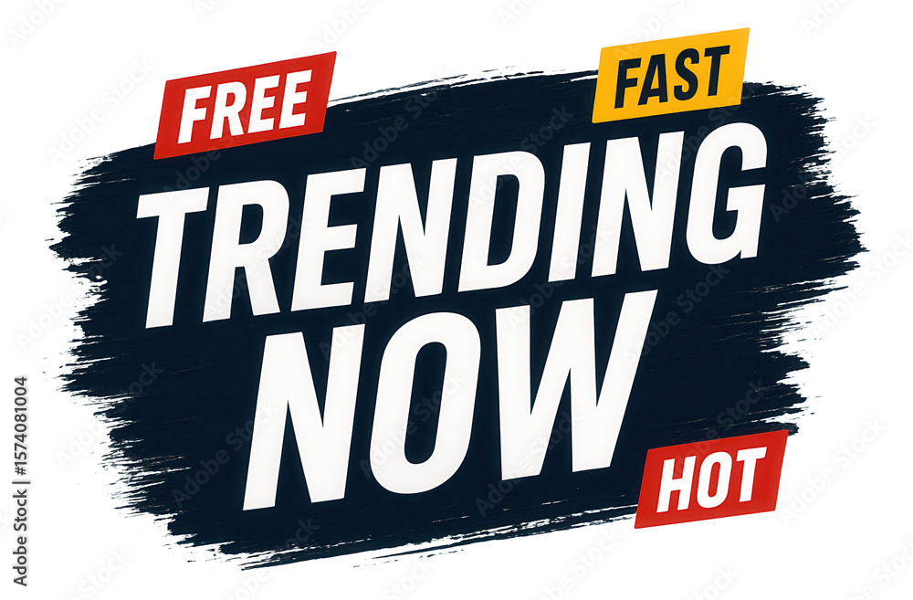 Fototapeta premium Bold brush-stroke sticker with 