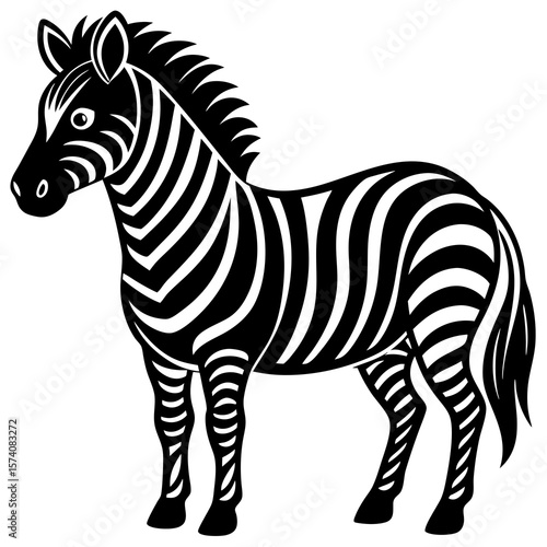 zebra cartoon isolated on white