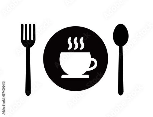 Meal icon 11A-2 : coffee, cup, drink, cafe, hot, tea, icon, mug, vector, espresso, beverage, illustration, breakfast, caffeine, cappuccino, 
