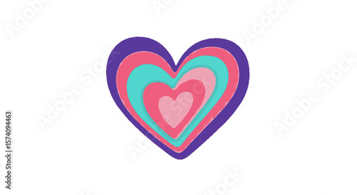 heart made of colorful plasticine