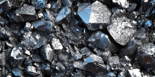 Wallpaper Mural Close-up view of fragmented dark gray mineral fragments. Torontodigital.ca
