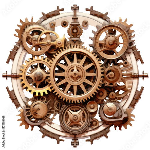old clock steampunk gear