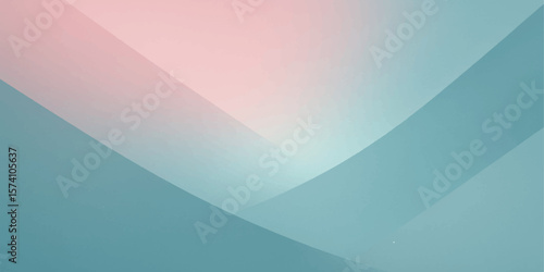 Elegant soft abstract pastel design with light aqua and cream curved wave patterns

