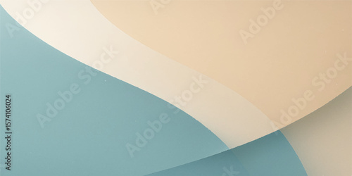 Teal blue layered abstract wallpaper with smooth modern texture and soft wave shapes

