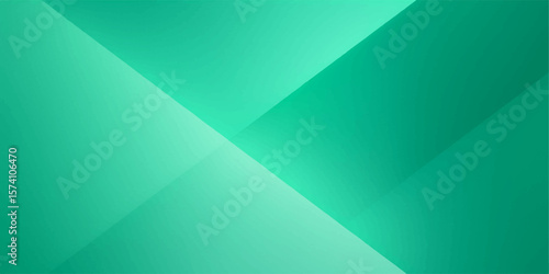 Green teal geometric abstract background with minimal soft tone and layered style