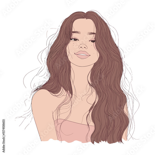 Black woman art illustration portrait vector