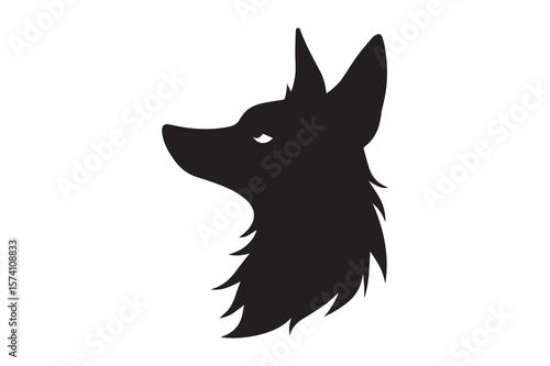 A stylized Fox head in silhouette