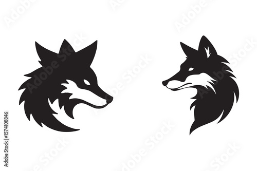 A stylized Fox head in silhouette