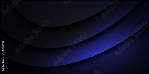 Elegant Curves Abstract: An enigmatic abstract design featuring smooth, dark waves that seamlessly flow across the frame, creating an atmosphere of mystery and sophistication.