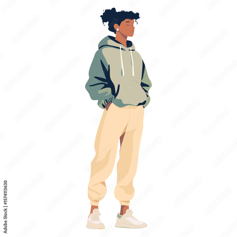 Obraz premium Gen z illustration pants streetwear vector