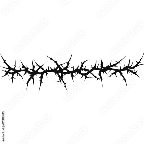 Thorny vines design vector black vector