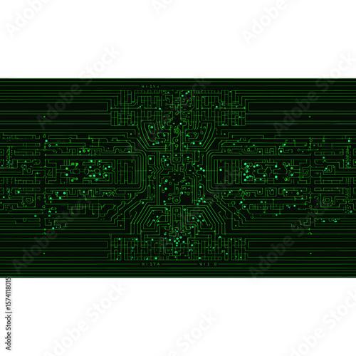 Clean modern digitalism background with copy text space electronics green illustration vector