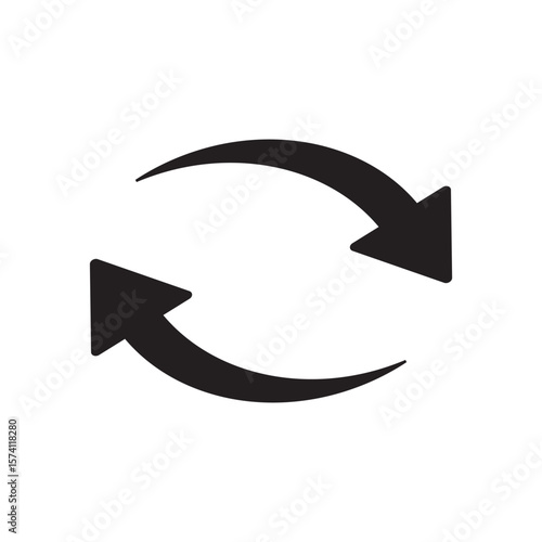 Transaction or exchange arrows symbol. simple vector illustration element for business theme and logo. environment sustainable logo.