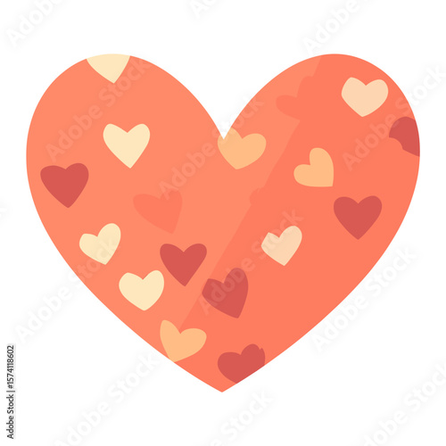 Carttoon heart icon illustration valentine's colorful vector