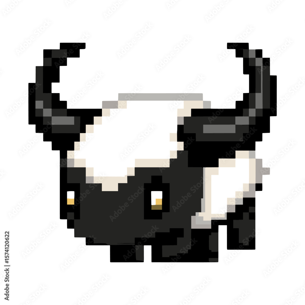Obraz premium Pixel black acursor logo pixelated animal white vector