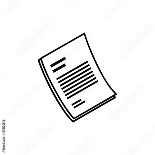 A single résumé document floating at an angle, representing job applications, freelance profiles, or unemployed status.