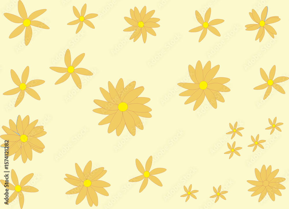 seamless background with yellow flowers seamless background with yellow flowers