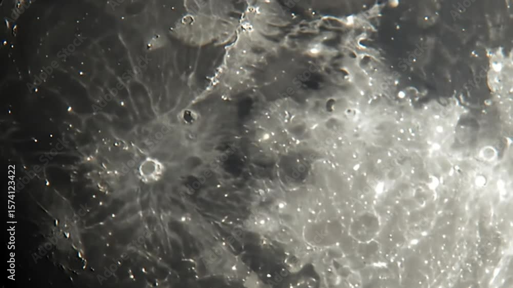 Detailed Moon Surface Close-up Reveals Craters Against Black Background Detailed Moon Surface Close-up Reveals Craters Against Black Background