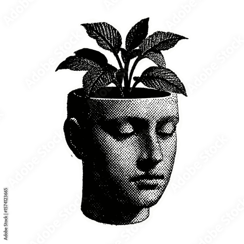 Surreal growth mindset illustration  vector