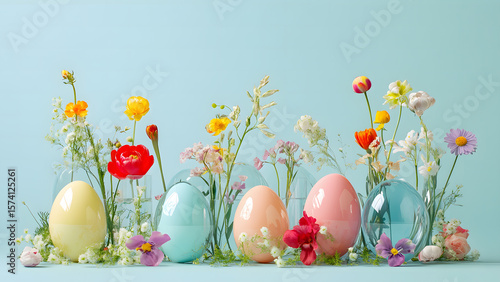 Wallpaper Mural 4k Colorful rustic egg presentation image holiday celebration photo adorned with colourful Eggs picture colorful decorated egg photo eggs presentation image Torontodigital.ca