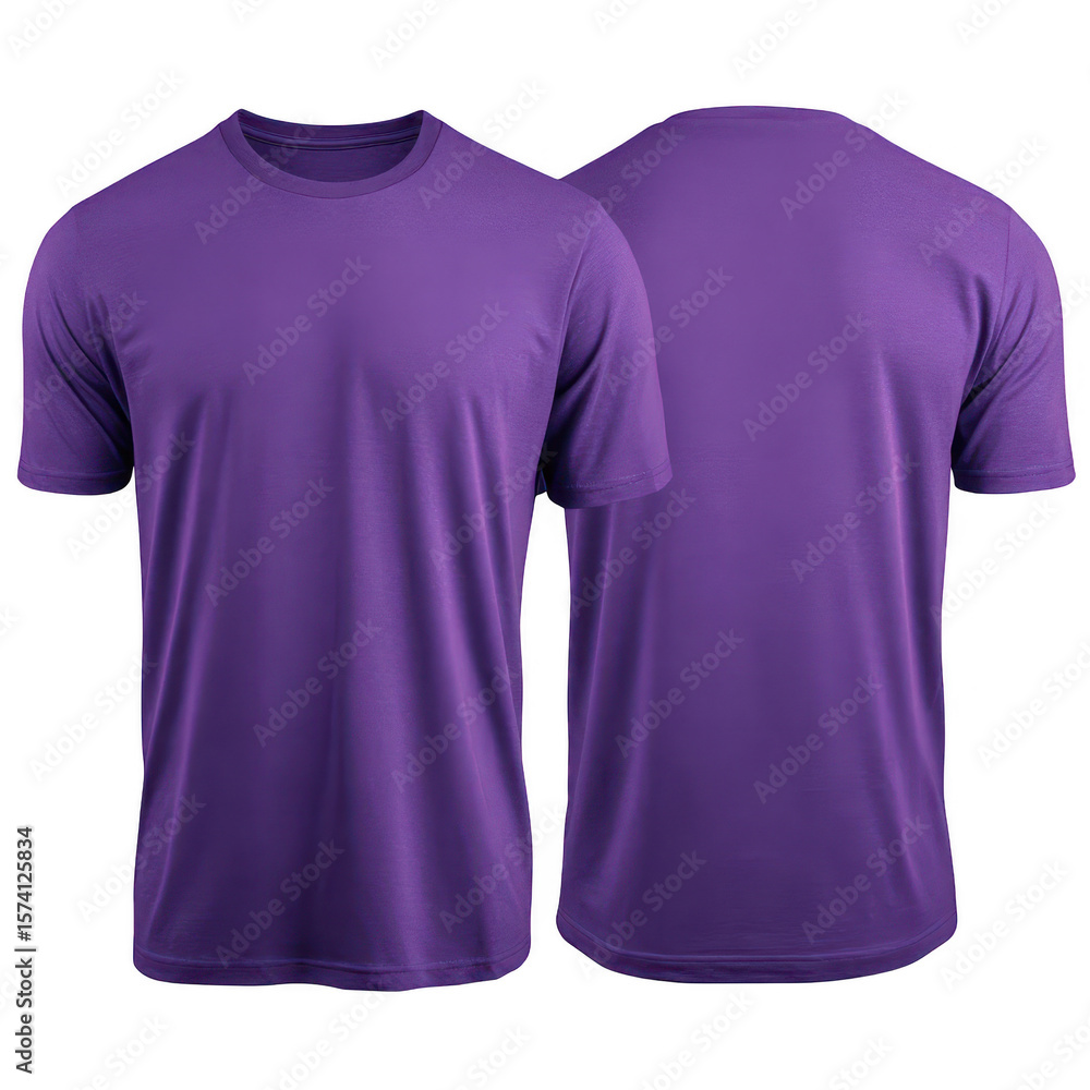 Purple T-shirt front and back Purple T-shirt front and back