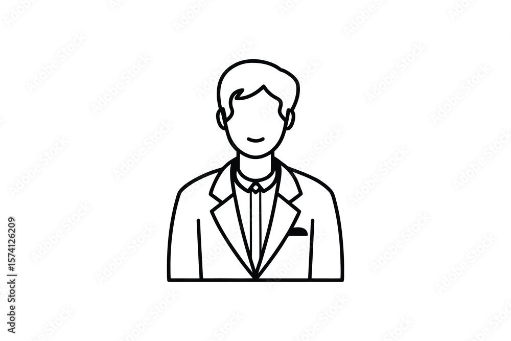 Fototapeta premium Businessman Silhouette Profile Icon