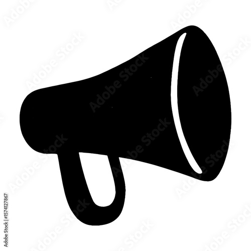 Black megaphone silhouette illustration vector